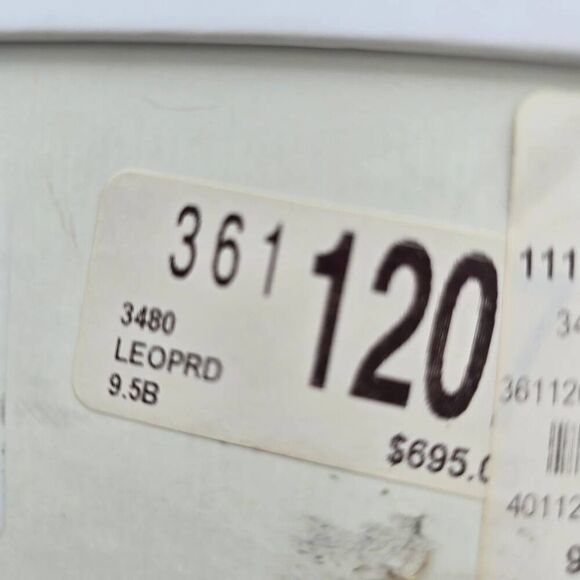 Manolo Blahnik High‎ Heel Sandals Women's Size 9.5B Black Leopard Print Slip On - Picture 8 of 9